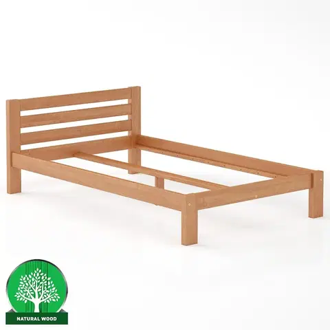 Drevené postele Posteľ borovica LK105–120x200 jelša