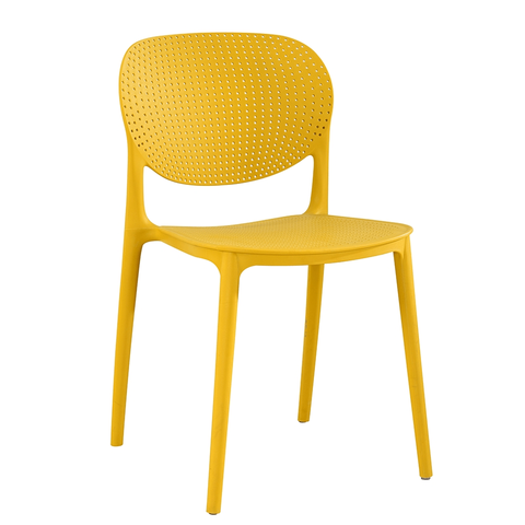 Jedálenské stoličky KONDELA Fedra New plastová jedálenská stolička žltá