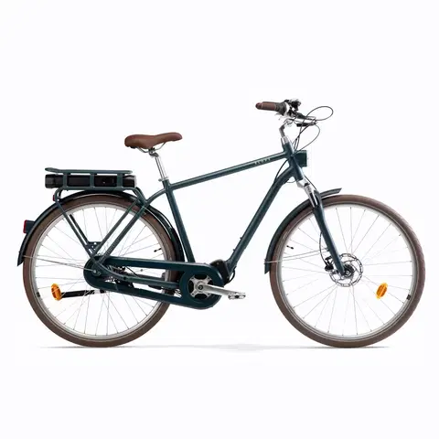 elektrobicykle Mestský elektrický bicykel Elops 920 E Connect s vysokým rámom zelený