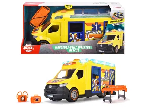 Hračky - dopravné stroje a traktory DICKIE - Ambulancia Mercedes-Benz sprinter