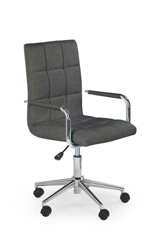 Kancelárske stoličky HALMAR Gonzo 3 kancelárske kreslo s podrúčkami tmavosivá / chróm