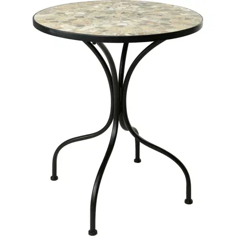 Záhradné zostavy Bistro stôl Mosaic, 60 x 72 cm, kov/keramika