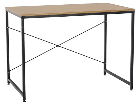 Písacie a pracovné stoly KONDELA Mellora 100 písací stôl dub / čierna
