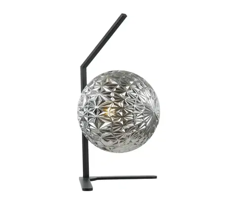 Lampy    108002 - Stolná lampa JUNO 1xE27/7W/230V šedá/čierna 