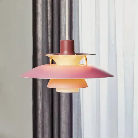 Závesné svietidlá Louis Poulsen Louis Poulsen PH 5 Mini – závesná lampa, ružová