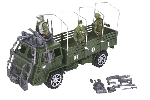 Hračky - autíčka WIKY - Auto vojenský set 31 cm