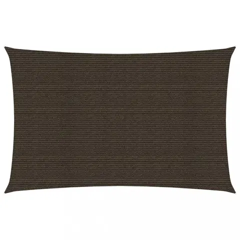 Stínící textilie Tieniaca plachta obdĺžniková HDPE 4 x 5 m Dekorhome Hnedá