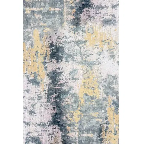 Koberce a koberčeky KONDELA Marion Typ 1 koberec 160x230 cm sivá / žltá