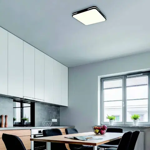 SmartHome stropné svietidlá LUTEC Stropné svietidlo Tetra LED s funkciou CCT, čierne
