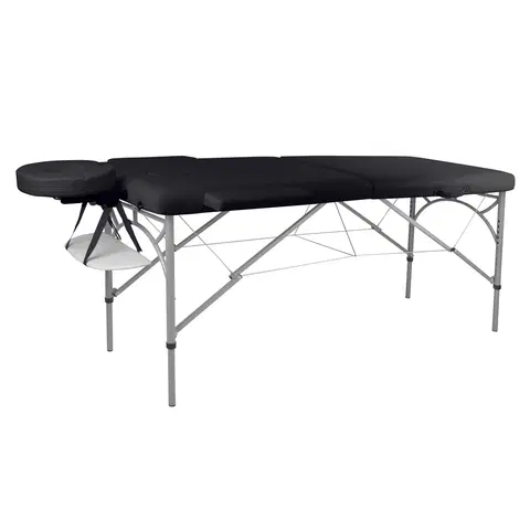 Masážne stoly a stoličky Masážne lehátko inSPORTline Tamati 2-dielne hliníkové čierna