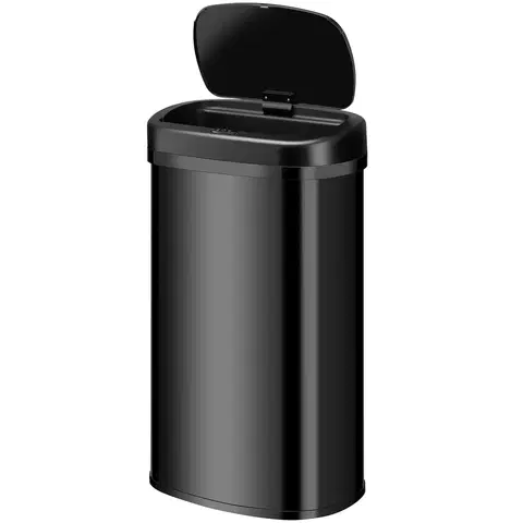 Odpadkové koše Juskys Štvorcový odpadkový kôš so senzorom - 60 L - čierny