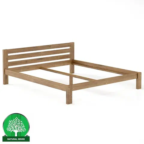 Drevené postele Posteľ borovica LK105–180x200 dub