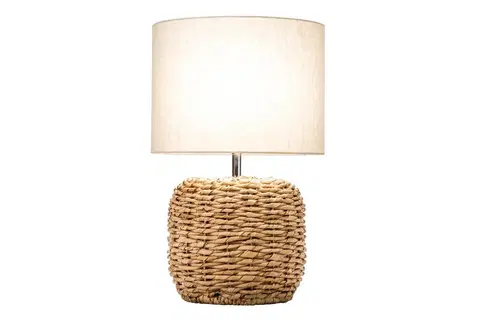 Stolné lampy LuxD 21471 Dizajnová stolná lampa Madyson, 47 cm, pletená