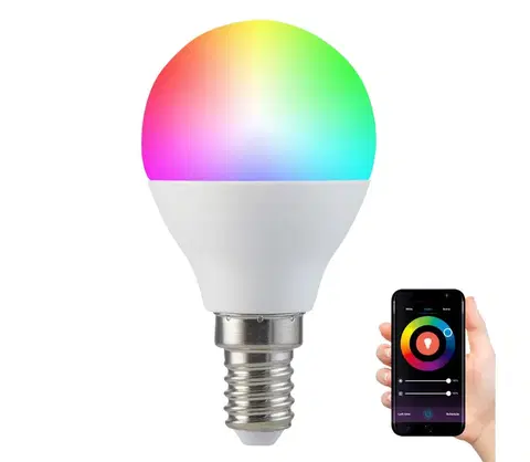LED osvetlenie  RGB LED Stmievateľná žiarovka G45 E14/5,5W/230V 3000-6500K Wi-fi Tuya 