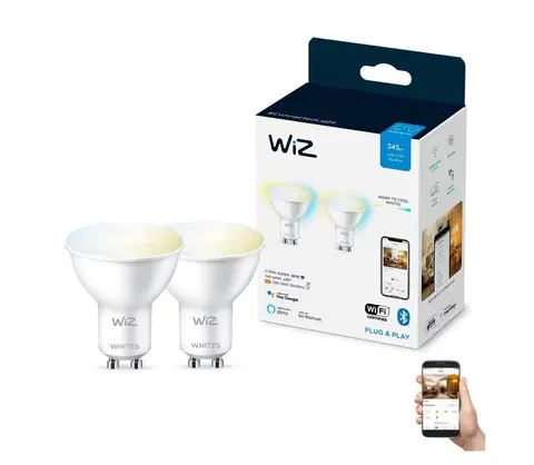 Žiarovky WiZ SADA 2x LED Stmievateľná žiarovka PAR16 GU10/4,7W/230V 2700-6500K CRI 90 Wi-Fi-WiZ 