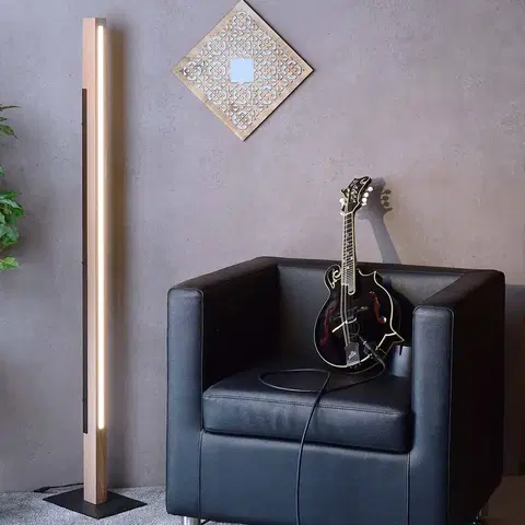 Stojacie lampy Deko-Light Stojaca LED lampa Madera z dubového dreva, stmieva