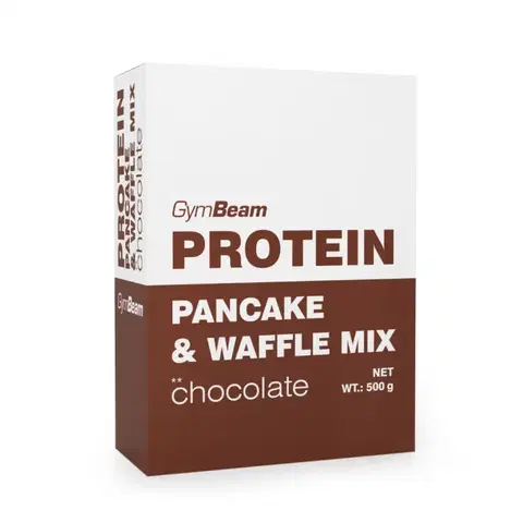 Zmesi na prípravu jedál GymBeam Proteínové palacinky Pancake & Waffle Mix 500 g čokoláda