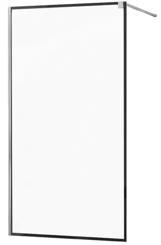Sprchové dvere MEXEN/S - KIOTO Sprchová zástena WALK-IN 80x200 cm 8 mm, chróm, čierny profil 800-080-101-01-70