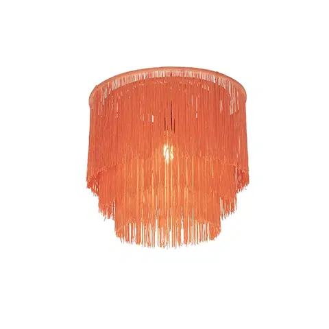 Stropne svietidla Orientálna stropná lampa zlatoružového odtieňa s okrajmi - Franxa