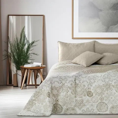 Prikrývky na spanie DecoKing Prehoz na posteľ Alhambra béžová, 220 x 240 cm, 220 x 240 cm