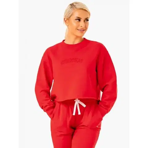 Mikiny Ryderwear Dámska mikina Ultimate Fleece Red  L
