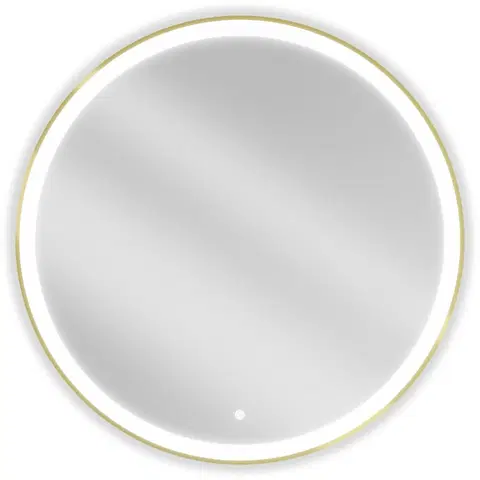 Kúpeľňa MEXEN - Esso zrkadlo s osvetlením 90 cm, LED 6000K zlatý rám 9825-090-090-611-50
