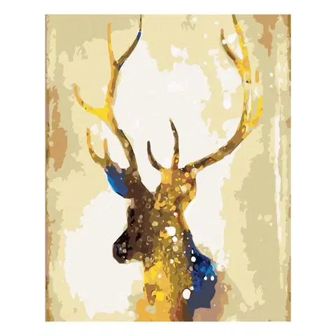 Kreatívne a výtvarné hračky ZUTY - Diamantové maľovanie (s rámom) - Zlatý jeleň