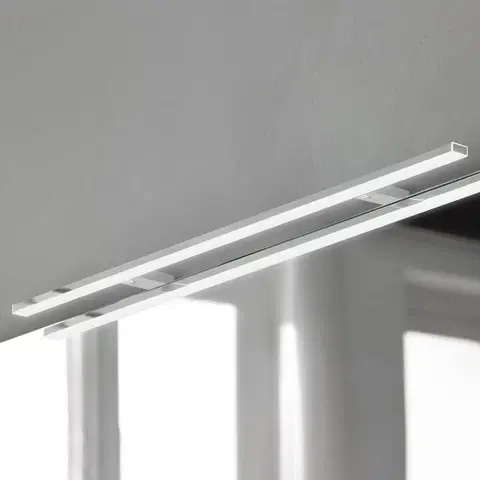 Nástenné svietidlá Ebir Esther 2 LED zrkadlové svetlo, chróm, šírka 80 cm
