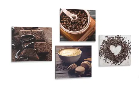 Zostavy obrazov Set obrazov pre milovníkov kávy