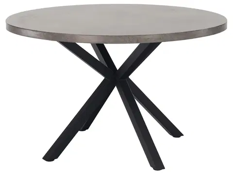 Jedálenské stoly KONDELA Medor okrúhly jedálenský stôl betón / čierna