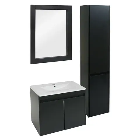 Kúpeľňa Kúpeľňová zostava L86 s umývadlom Čierna