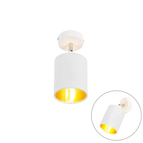 Nastenne lampy Moderné stropné svietidlo biele nastaviteľné - Lofty