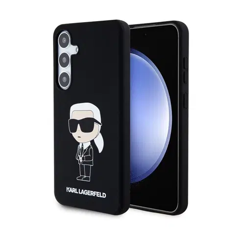 Puzdrá na mobilné telefóny Zadný kryt Karl Lagerfeld Liquid Silicone Ikonik NFT pre Samsung Galaxy S24, čierny 57983119538