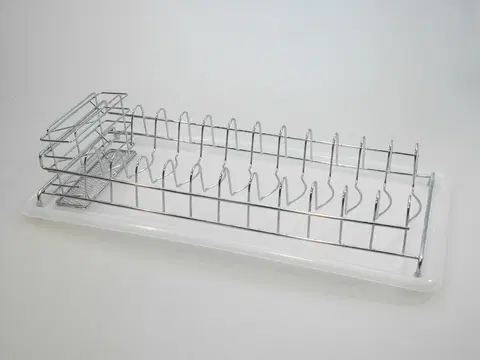 Odkvapkávače na riad MAKRO - Odkvapkávač na riad s podnosom, 9 x 25 x 50 cm