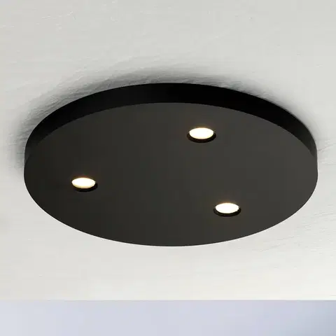 Stropné svietidlá BOPP Stropné svietidlo Bopp Close LED 3-svetelné okrúhle čierne