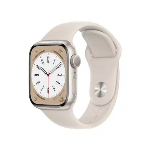 Inteligentné hodinky Apple Watch Series 8 GPS 41mm hviezdna biela , hliníkové puzdro so športovým remienkom hviezdna biela