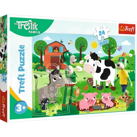 Hračky puzzle TREFL -  Puzzle 24 Maxi - Rodina Treflíkov / Studio Rodzina Treflików