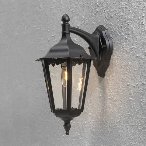 Vonkajšie nástenné svietidlá Konstsmide Vonkajšie svietidlo Firenze visiace 48 cm, čierne