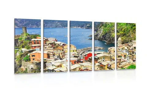 Obrazy prírody a krajiny 5-dielny obraz pobrežie Talianska