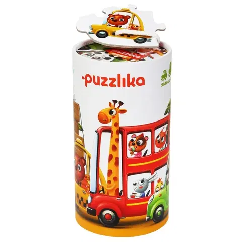 Hračky puzzle PUZZLIKA - 13784 Autá - puzzle 5 obrázkov 20 dielikov
