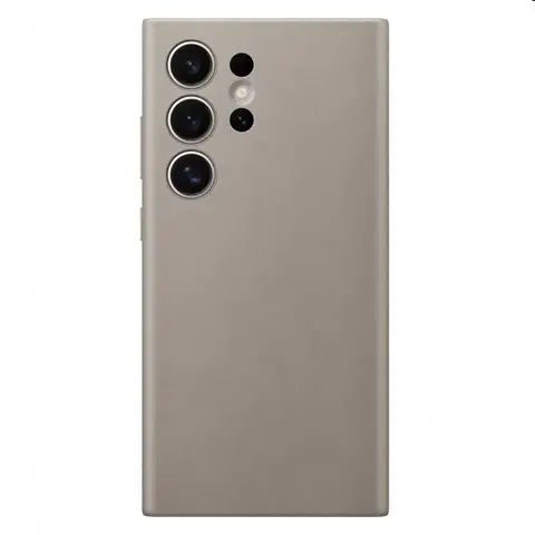 Puzdrá na mobilné telefóny Zadný kryt Leather Cover pre Samsung S24 Ultra, dymová GP-FPS928HCAAW
