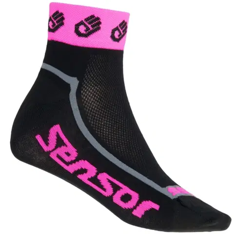 Pánske ponožky Ponožky SENSOR Race Lite Ručičky reflex ružové -veľ. 3-5