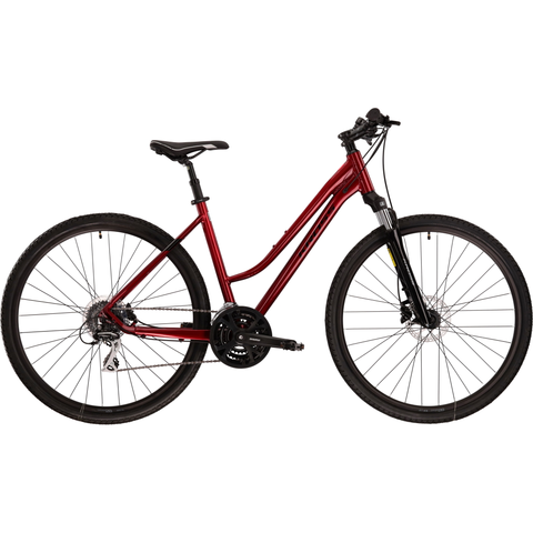 Bicykle Bicykel Kross Evado 4.0 28" - model 2023 rubínová/čierna - L (19")