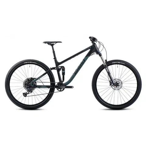 Bicykle Celoodpružený bicykel Ghost Kato FS Essential 29 - model 2024 Black/Green Matt - XL (20", 188-195 cm)