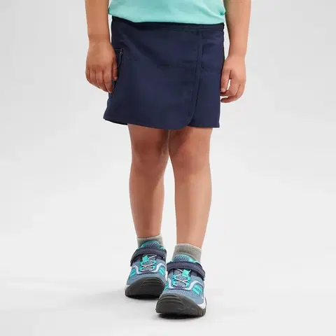 kemping Detská šortková sukňa MH100 Kid na turistiku 2-6 rokov tmavomodrá