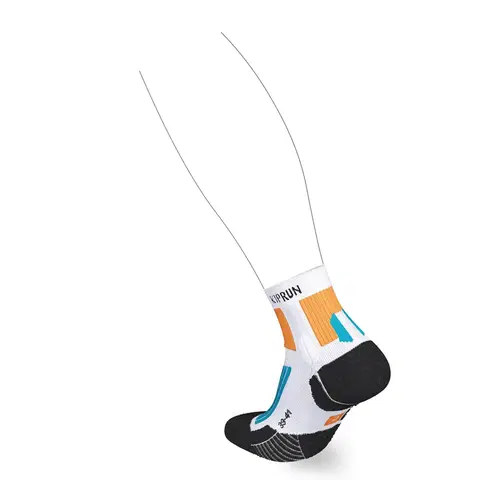 bežky Bežecké ponožky RUN900 X bielo-oranžové