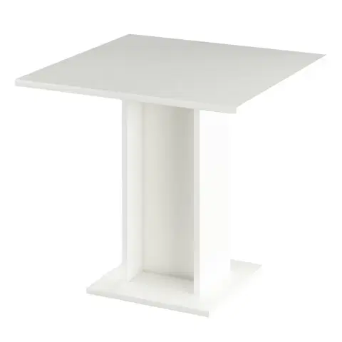 Jedálenské stoly Jedálenský stôl, biela, 79x79 cm, EUGO
