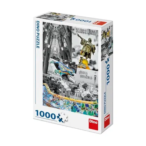 Hračky puzzle DINOTOYS - BARCELONA - KOLÁŽ 1000 Puzzle