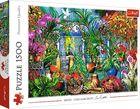 Hračky puzzle TREFL - Puzzle 1500 - Tajomná záhrada