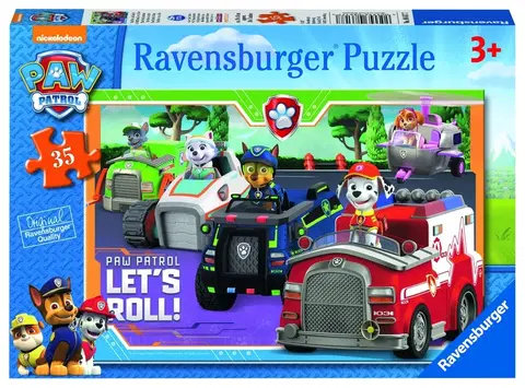 Hračky puzzle RAVENSBURGER - Labková Patrola; 35 dielikov